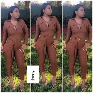 Brown romper available in s,m,l